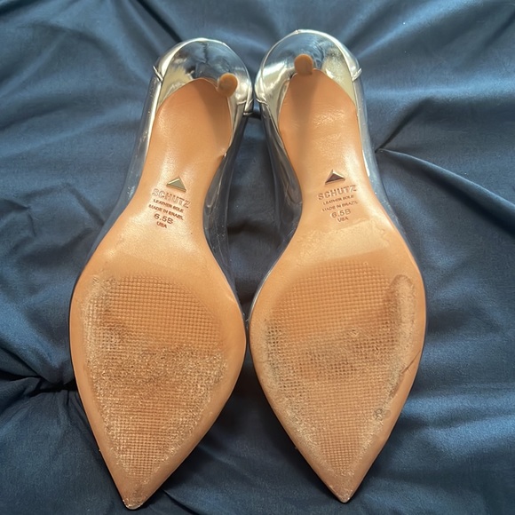 Schutz Metallic Cendi Transparent Pointed Toe Pump - 36.5 - Picture 7 of 7